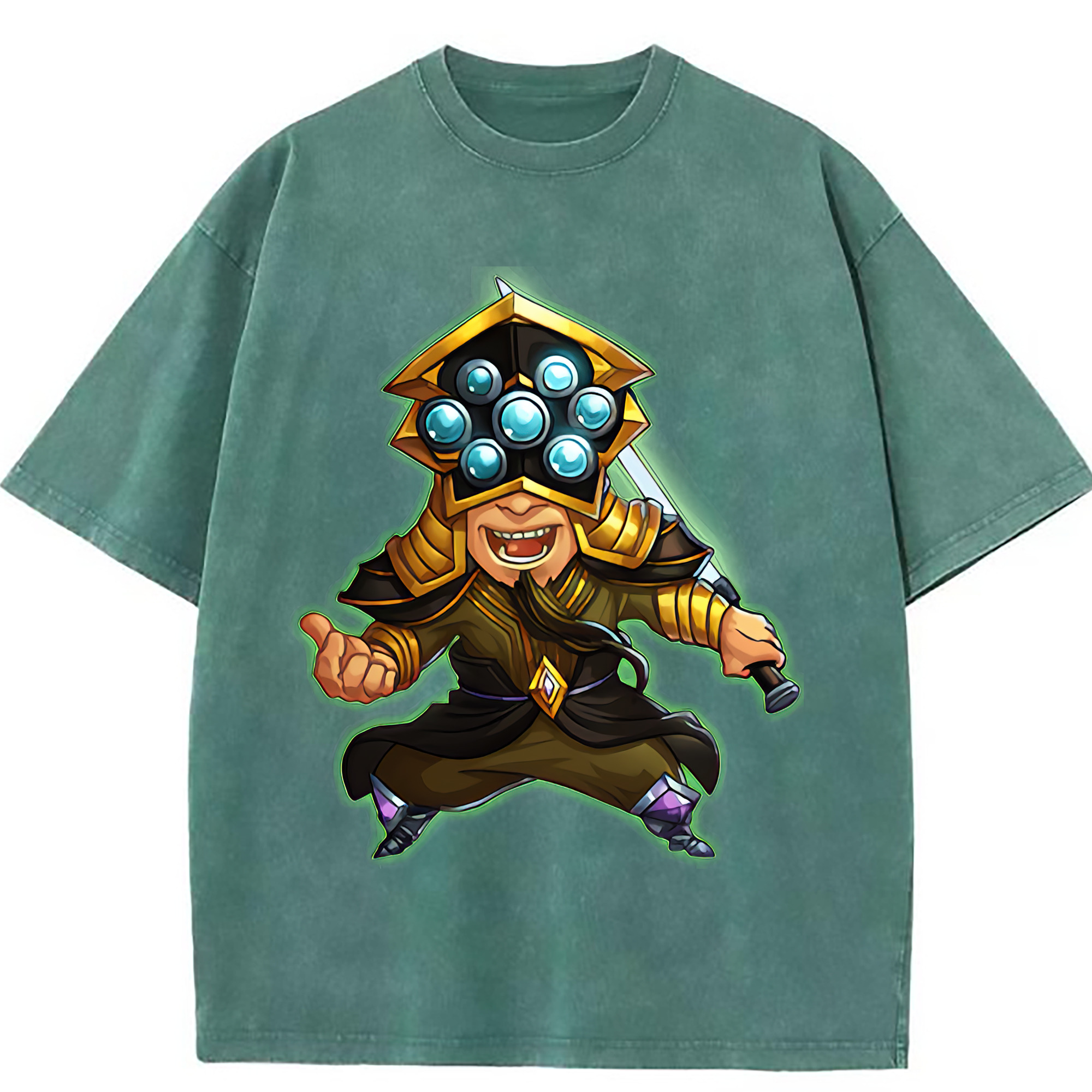 （画像用） リーグ・オブ・レジェンド League of Legends LOL 綿100% ヴィンテージ風 半袖Tシャツ（フロントプリント）